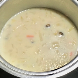 簡単 まろやかな旨味の豆乳キャベツスープ